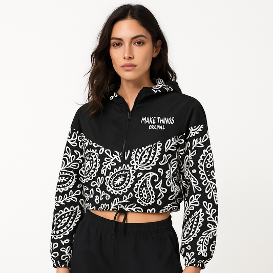 Bandana cropped windbreaker