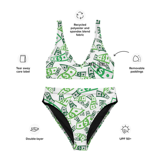 Recycled high-waisted bikini